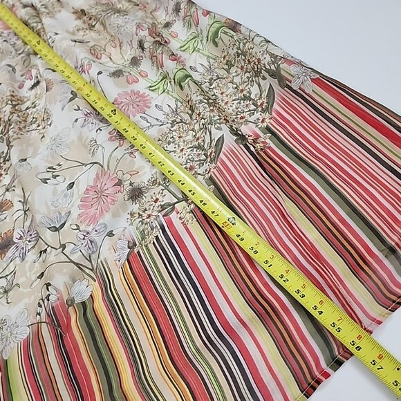 Tristan Women's Maxi Strapless Dress Floral Print Cream Pink Flowy Size 16 - Picture 16 of 16